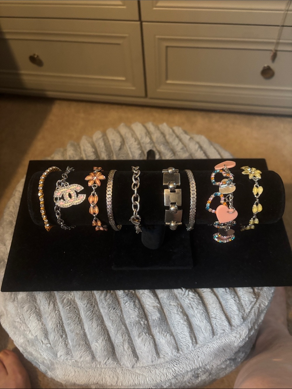 Silvertone Bracelet Set Vintage